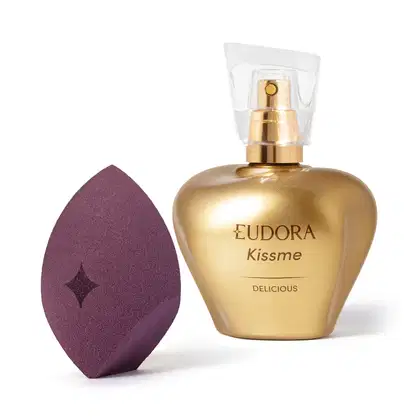 Imagem do produto Combo Kiss Me & Eudora Make: Desodorante Colônia 50ml + Esponja de Maquiagem