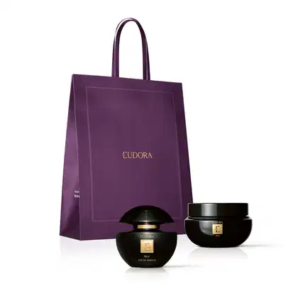 Imagem do produto Combo Presente Eudora Noir: Eau de Parfum 75ml + Creme Hidratante 250g + Sacola