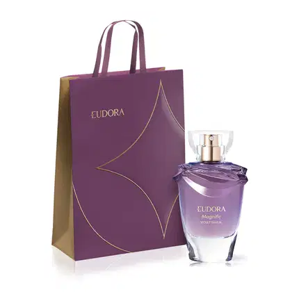 Imagem do produto Combo Magnific Violet Dahlia: Desodorante Colônia 75ml + Sacola