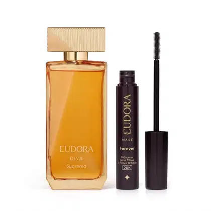 Imagem do produto Combo Diva Suprema Desodorante Colônia 100ml + Máscara de Cílios Eudora Make Forever 8g