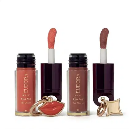 Imagem do produto Combo Kiss Me Tint Charm: Lip Oil Peach 2ml + Lip Oil Brown 2ml