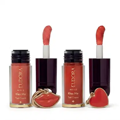 Imagem do produto Combo Kiss Me Tint Charm: Lip Oil Peach 2ml + Lip Oil Red 2ml