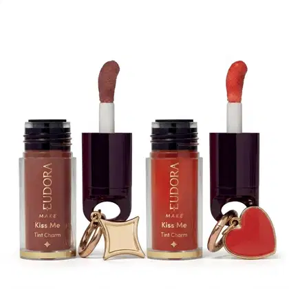 Imagem do produto Combo Kiss Me Tint Charm: Lip Oil Brown 2ml + Lip Oil Red 2ml