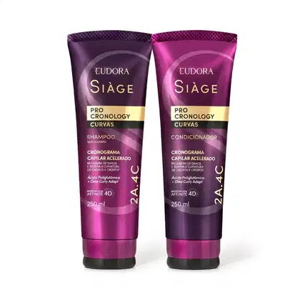 Imagem do produto Combo Siàge Pro Cronology Curvas: Shampoo 250ml + Condicionador 250ml