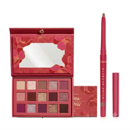 Imagem do produto Combo Niina Secrets Soft Petals: Paleta de Sombras 10g + Lapiseira Labial Rosa Secreta 1,2g