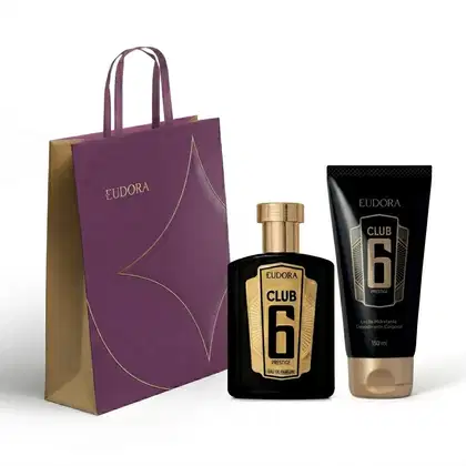 Imagem do produto Combo Dia dos Pais: Club 6 Prestige Eau de Parfum 95ml + Loção Corporal 150ml + Sacola