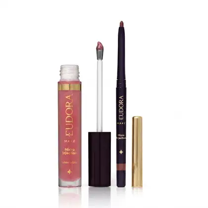 Imagem do produto Combo Micro Injection: Gloss Labial Pink Extreme 5,2ml + Lapiseira Volumizadora Soft Rose 300mg