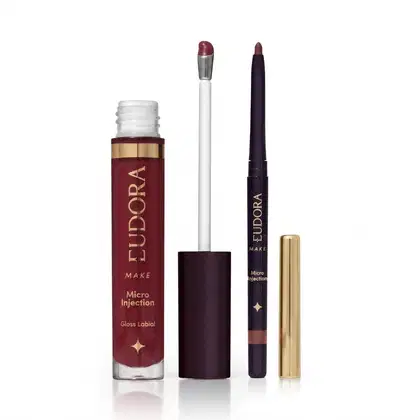 Imagem do produto Combo Micro Injection: Gloss Labial Cherry 5,2ml + Lapiseira Volumizadora Soft Rose 300mg