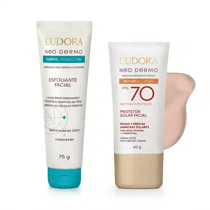 Imagem do produto Combo Neo Dermo: Esfoliante Facial 75g + Protetor Solar Facial COR 1 FPS 70 40ml