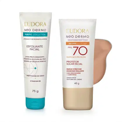 Imagem do produto Combo Esfoliante Facial Neo Dermo 75g + Protetor Solar Facial COR 2 FPS 70 40ml
