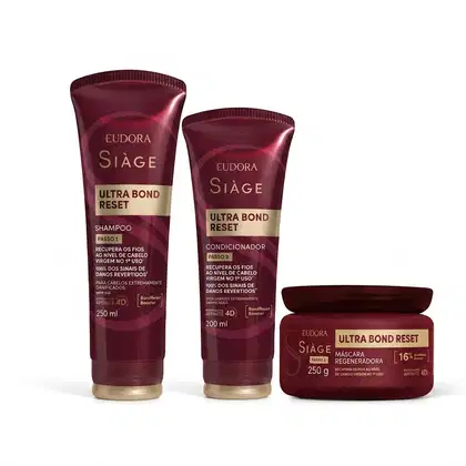 Imagem do produto Combo Siàge Ultra Bond Reset: Shampoo 250ml + Condicionador 200ml + Máscara Capilar 250g
