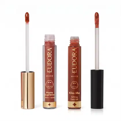Imagem do produto Combo Eudora e Adam: Batom Líquido Matte 4ml + Gloss Labial 5,2ml