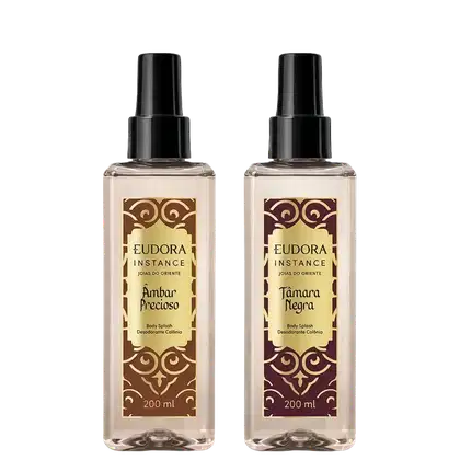 Imagem do produto Combo Instance Âmbar e Tâmara: Body Splash Âmbar Precioso 200ml + Body Splash Tâmara Negra 200ml