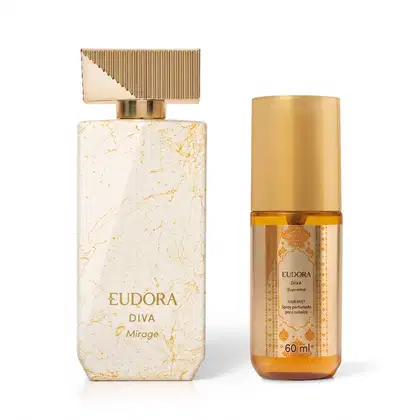 Imagem do produto Combo Diva Mirage Desodorante Colônia 100ml + Spray Perfumado para Cabelos Diva Suprema Hair Mist 60ml