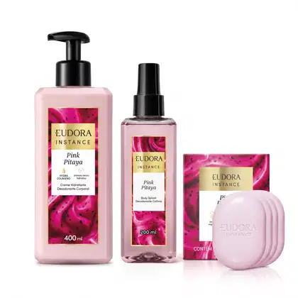 Imagem do produto Combo Instance Pink Pitaya: Creme Hidratante 400ml + Body Splash 200ml + Sabonetes em Barra 80g