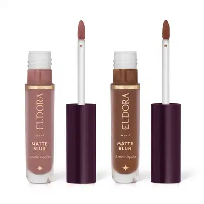 Imagem do produto Combo Make Matte Blur: Batom Líquido Multifuncional Nude Rosado 5ml + Batom Líquido Multifuncional Marrom 5ml
