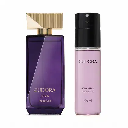 Imagem do produto Combo Diva Absoluta Desodorante Colônia 100ml + Desodorante Body Spray Eudora 100ml
