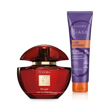 Imagem do produto Combo Eudora Rouge Eau de Parfum 75ml + Leave-In Capilar Siàge Liso Intenso 100ml