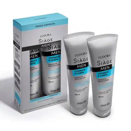 Imagem do produto Kit Eudora Siàge Men Combate à Caspa - Shampoo 2x250ml