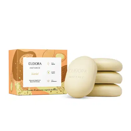 Imagem do produto Kit Sabonetes em Barra Vegetal Perfumado Instance Karité 4x80g
