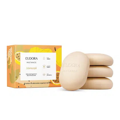 Imagem do produto Eudora Instance Maracujá - Sabonete Vegetal em Barra Perfumado 4x80g