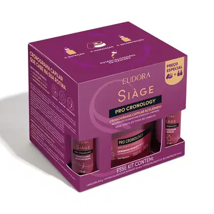 Imagem do produto Kit Eudora Siàge Pro Cronology Cronograma Capilar Acelerado (3 Produtos)