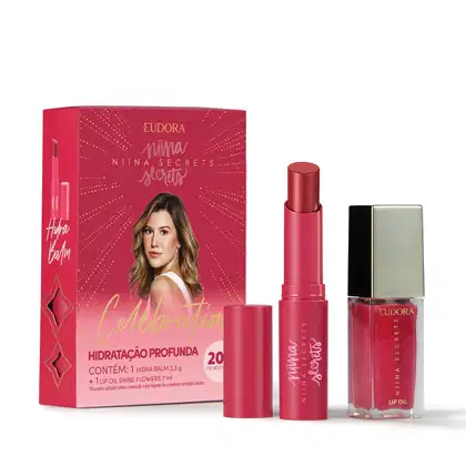 Imagem do produto Niina Secrets Celebration: Hidra Balm 3,2g + Lip Oil Shine Flowers 7ml