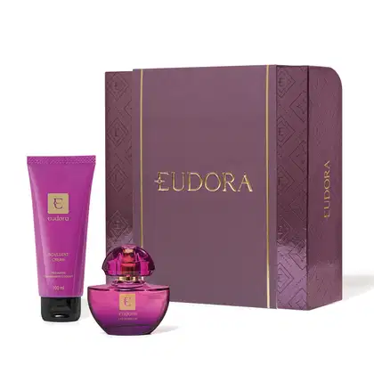 Imagem do produto Kit Presente Dia das Mães Roxo Miniatura: Eau de Parfum 35ml + Loção Desodorante Hidratante Corporal 100ml