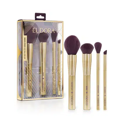 Imagem do produto Kit de Pincéis para Maquiagem Festa Gold Shine