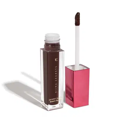 Batom Líquido Eudora Niina Secrets Skinny Matte Marrom Lírio, 5ml.