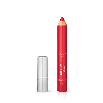 Imagem do produto Eudora Soul Kiss Me Cherry 3 em 1 Vermelho - Lápis Multifuncional 1,2g