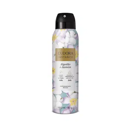 Imagem do produto Desodorante Antitranspirante Aerosol Instance Algodão e Jasmim 150ml/90g