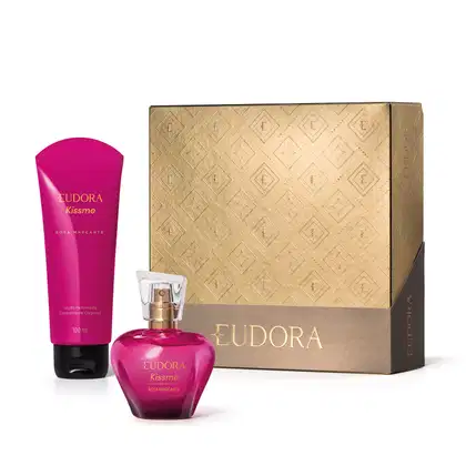 Imagem do produto Kit Presente Natal Kiss Me Rosa Marcante Eudora