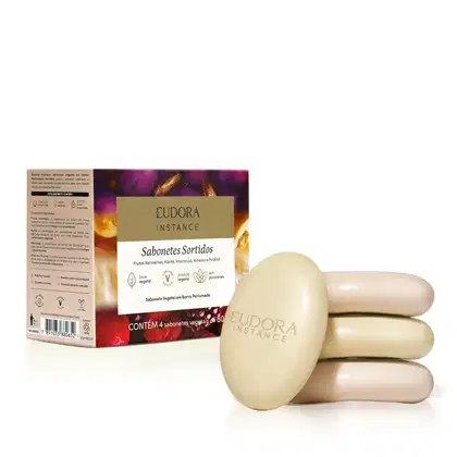 Imagem do produto Sabonete Vegetal em Barra Perfumado Sortidos Instance Eudora 4x80g