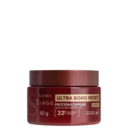 Imagem do produto Eudora Siàge Ultra Bond Reset Proteína Capilar - Leave-In Reconstrutor 80g
