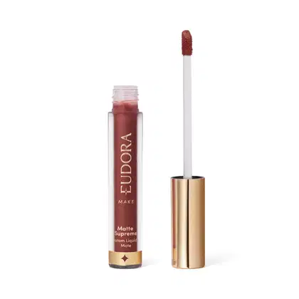 Imagem do produto Batom Líquido Matte Supreme Eudora Marrom Nude Instinto 4ml