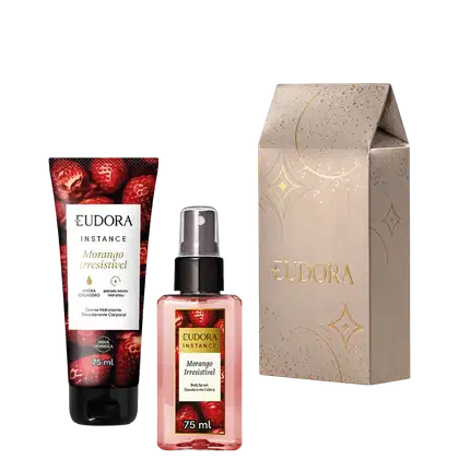 Imagem do produto Kit Presente Natal Instance Morango Irresistível (2 itens)
