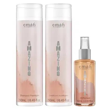 Kit Emáh Hair Care Amazing Trio Oil Care, 3 produtos.