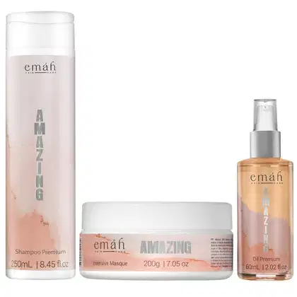 Kit Emáh Hair Care Amazing Trio Care, 3 produtos.