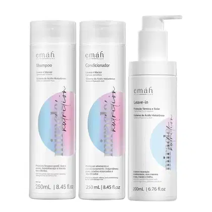 Kit Emáh Miracle Nutrition Leave-in com 3 Produtos