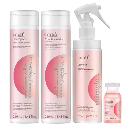 Kit Emáh Hair Care Miracle Repair Four Essential, 4 produtos.