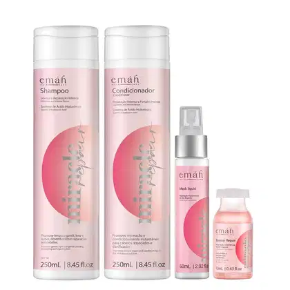 Kit Emáh Hair Care Miracle Repair Four Intense, 4 produtos.