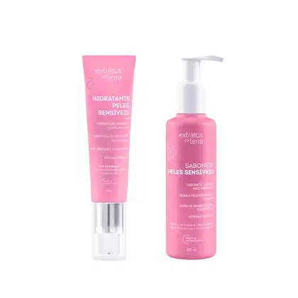 Imagem do produto Extratos da Terra Kit Pele Sensível Sabonete e Creme Rosácea