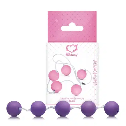 Imagem do produto Colar Tailandês com 5 Bolas Tam P  1,5 cm