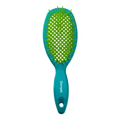 Imagem do produto Escova Favo Oval Verde C/ Chaveiro -Dompel