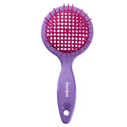 Imagem do produto Escova Favo Redonda Violeta  C/ Chaveiro -Dompel