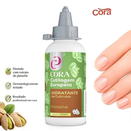 Imagem do produto CORA - Hidratante de Cutículas Cutilagem Europeia - Pistache com Bico Aplicador - 100ml