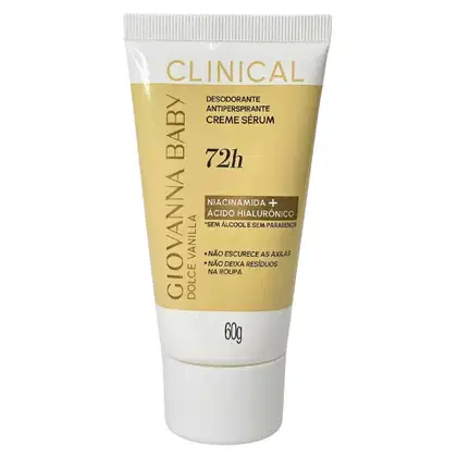 Imagem do produto Giovanna Baby Desodorante Creme Sérum Bisnaga Dolce Vanilla Clinical 72h Vegano 60g