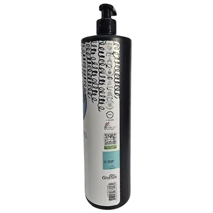 Imagem do produto Griffus Amo Cachos Creme para Pentear Karité, Chia e Linhaça Crespos Vibrantes 4ABC Vegano 1L