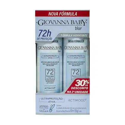 Imagem do produto Giovanna Baby Kit Desodorante Aerosol Antiperspirante Blue 150ml 2un